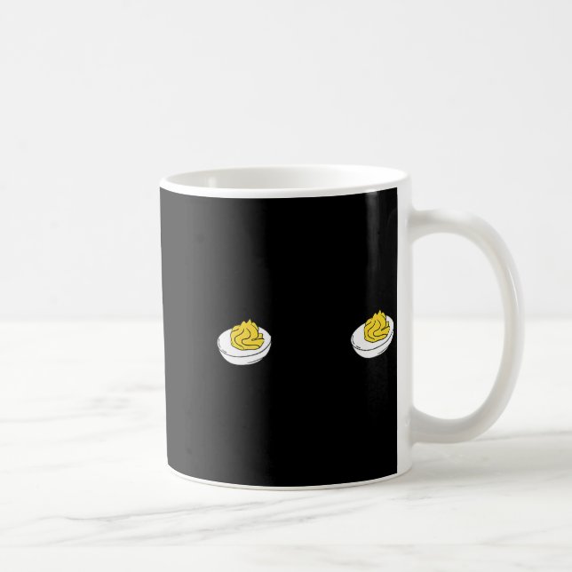 I'm Just Here For The Deviled Eggs Funny Couple Ma Coffee Mug (Right)