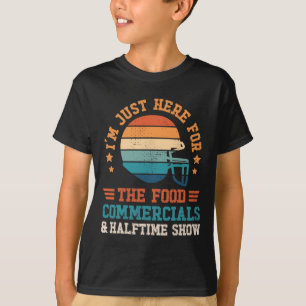 I'm Just Here For The Food Funny Football Apparel  T-Shirt
