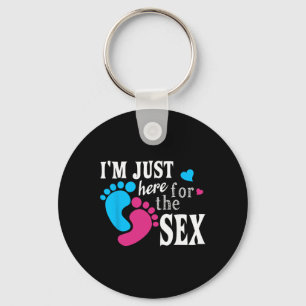 Im Just Here For The Funny Gender Reveal Party Keychain