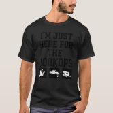 Camping Just Here for the Hookups RV Camper Men T-Shirt
