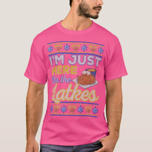 I'm Just Here for the Latkes Funny Hanukkah Food J T-Shirt