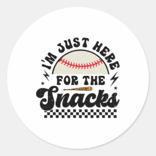 I'm Just Here For The Snacks Bysebyll Sister Game Classic Round Sticker