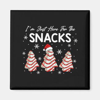 I'm Just Here For The Snacks Christmas Cakes Debbi Magnet