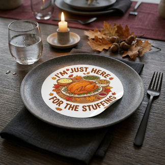 I'm Just Here for The Stuffing Lover Thanksgiving  Classic Round Sticker