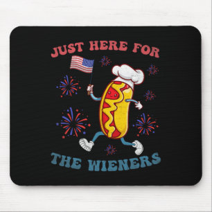 I'm Just Here For The Wieners Funny 4th Of July Bb Mouse Pad