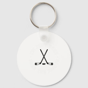 I'm Just Here Fore The Fights Hockey Enthusiasts F Keychain