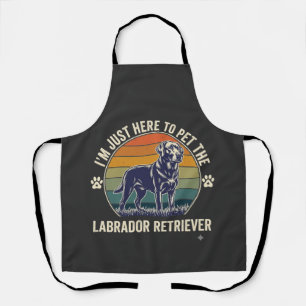 Im Just Here Pet Labrador Retriever Dog Retro Suns Apron