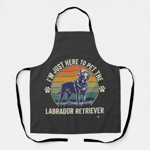 Im Just Here Pet Labrador Retriever Dog Retro Suns Apron