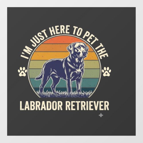 Im Just Here Pet Labrador Retriever Dog Retro Suns Floor Decals