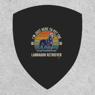 Im Just Here Pet Labrador Retriever Dog Retro Suns Patch