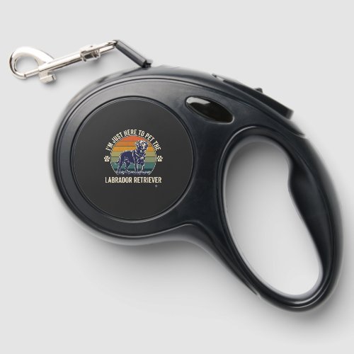Im Just Here Pet Labrador Retriever Dog Retro Suns Retractable Pet Leash