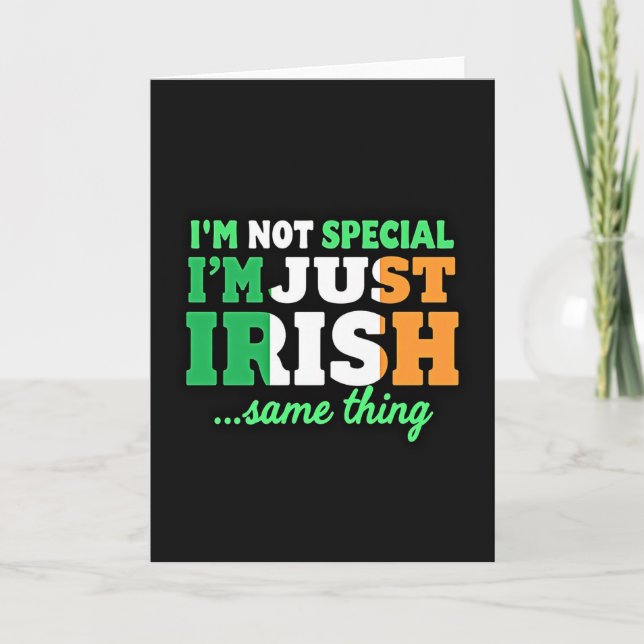 Im Just Irish Pride Card (Front)