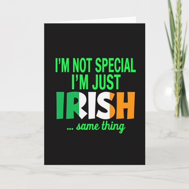 Im Just Irish Same Thing Card (Front)