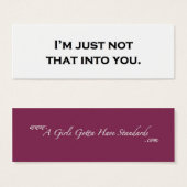 I'm just not that into you. (Front & Back)