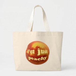 I'm just peachy large tote bag