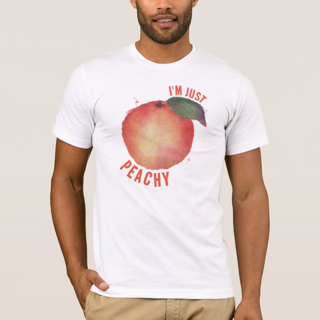 I'M JUST PEACHY, PEACH GRAPHIC MENS T-Shirt (Front)