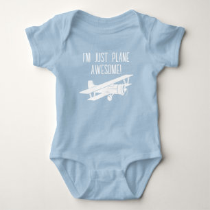 I'm just Plane Awesome,Funny Aviation Baby Bodysuit