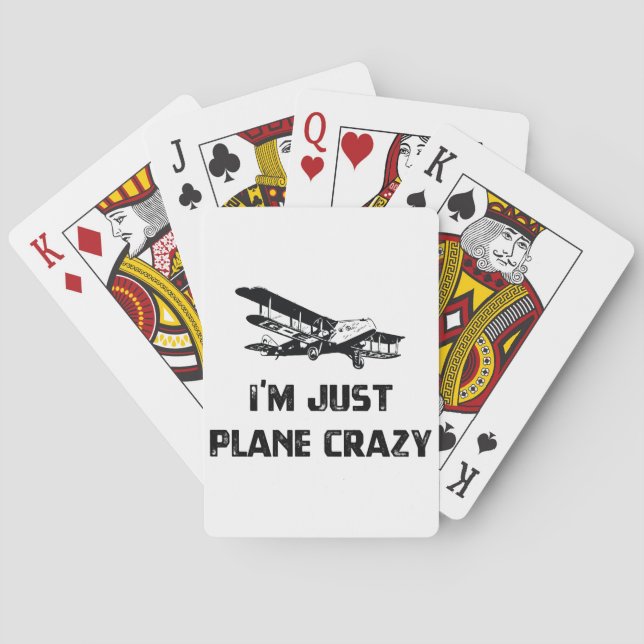 I'm Just Plane Crazy Poker Cards (Back)