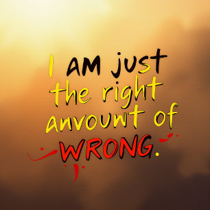 I'm Just The Right Amount of Wrong T-Shirt