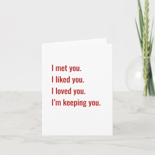 Im Keeping You Statement Card