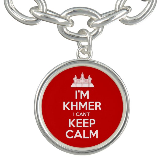 I'm Khmer I Can't Keep Calm Charm Bracelet (Design)