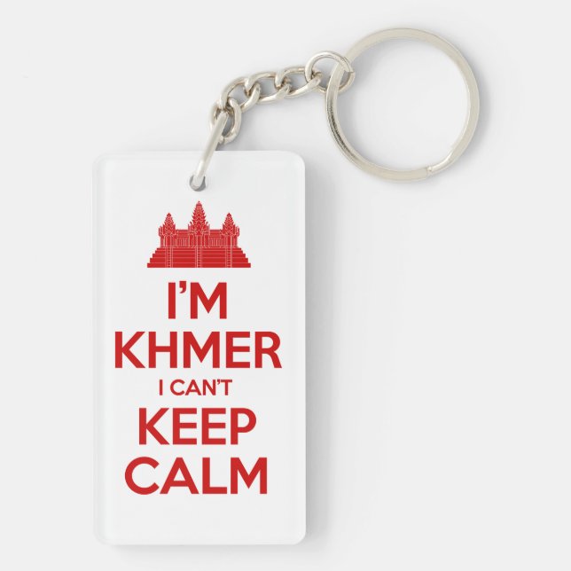 I'm Khmer I Can't Keep Calm Keychain (Back)