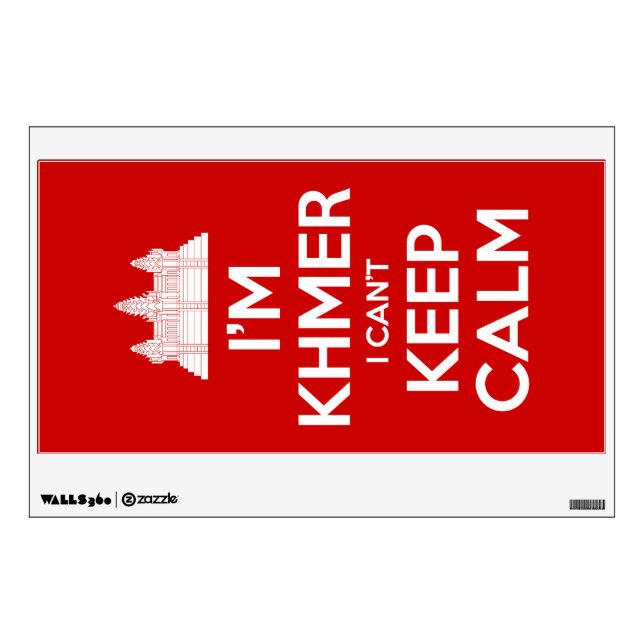 I'm Khmer I Can't Keep Calm Wall Decal (Front)