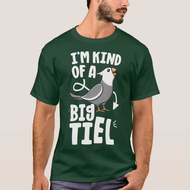Im Kind Of A Big Tiel White Face Cockatiel Birb T-Shirt (Front)