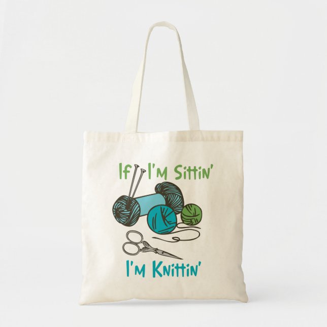 Im Knitting Tote Bag (Front)