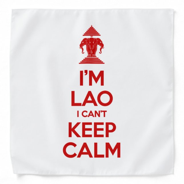 I'm Lao I Can't Keep Calm Bandana (Front)