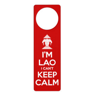 I'm Lao I Can't Keep Calm Door Hanger