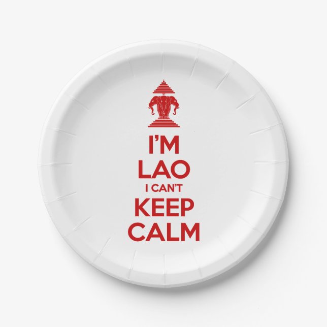 I'm Lao I Can't Keep Calm Paper Plates (Front)