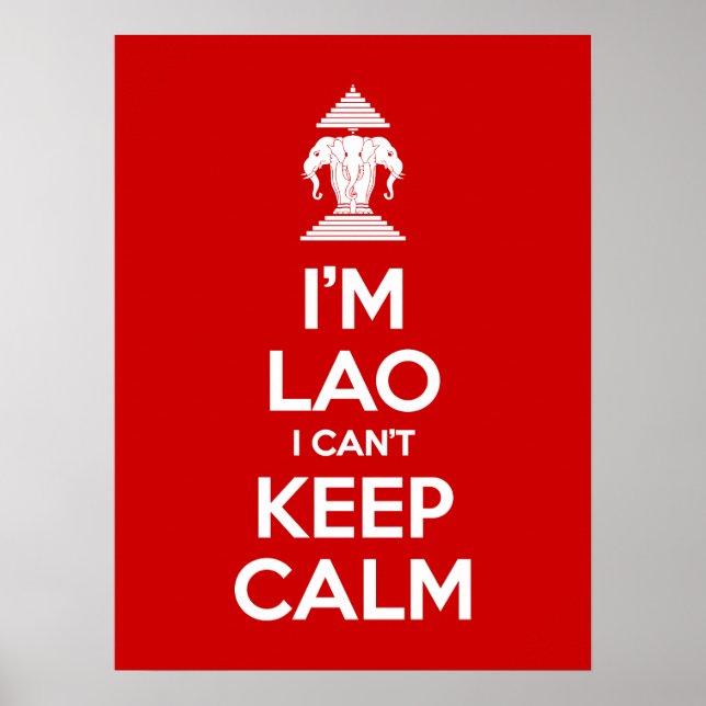 I'm Lao I Can't Keep Calm Poster (Front)