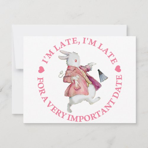 I'M LATE, I'M LATE INVITATION