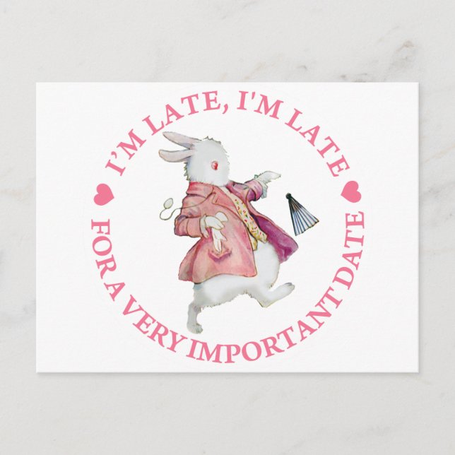 I'M LATE, I'M LATE POSTCARD (Front)