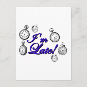 I'm late! I'm late! Postcard