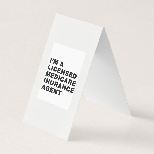 I'M LICENSED MEDICARE INSURANCE AGENT BUSINESS CARD (Front)