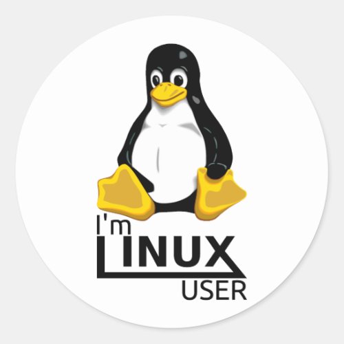 Im Linux User Classic Round Sticker