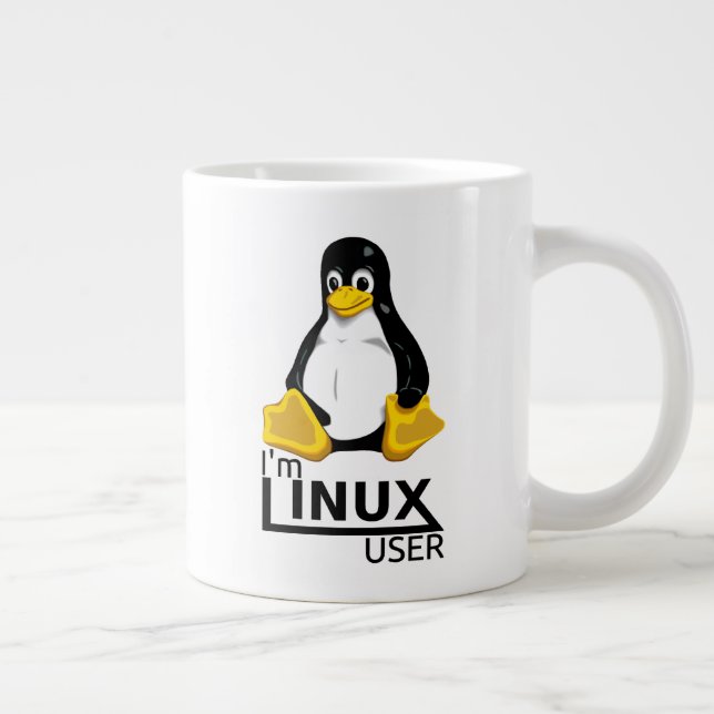 I'm Linux User Giant Coffee Mug (Right)