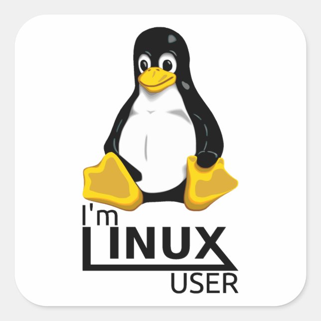 I'm Linux User Square Sticker (Front)