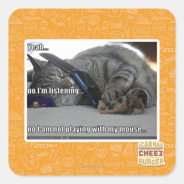 I'm listening square sticker (Front)