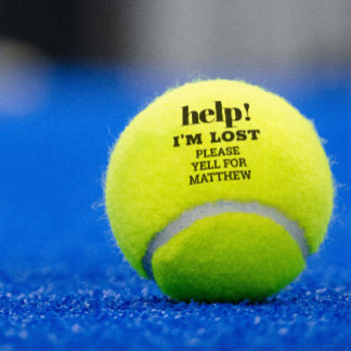 I'm Lost Help Funny Personalized Tennis Balls