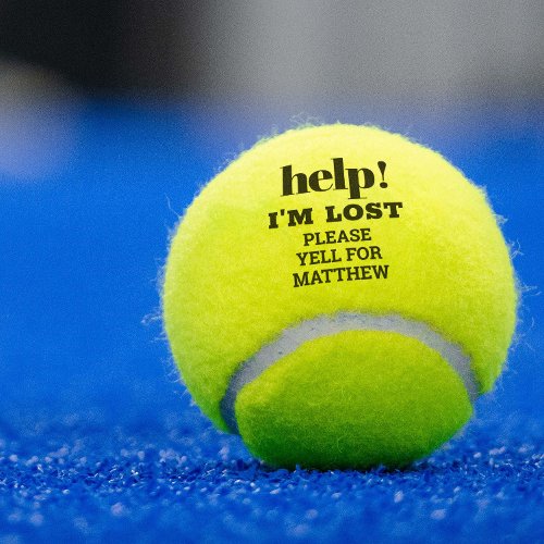 Im Lost Help Funny Personalized Tennis Balls