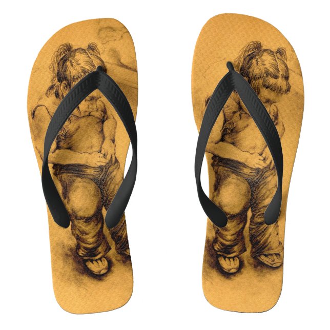 I'm Lost in Le Tianguie, Mexico Flip Flops (Footbed)