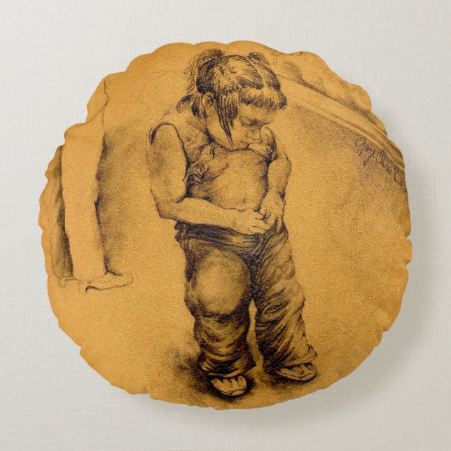 I'm Lost in Le Tianguie, Mexico Round Pillow (Front)