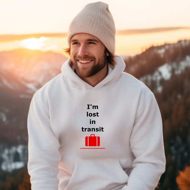 I'm Lost in Transit Travel Suitcase Light-Color Hoodie (Creator Uploaded)
