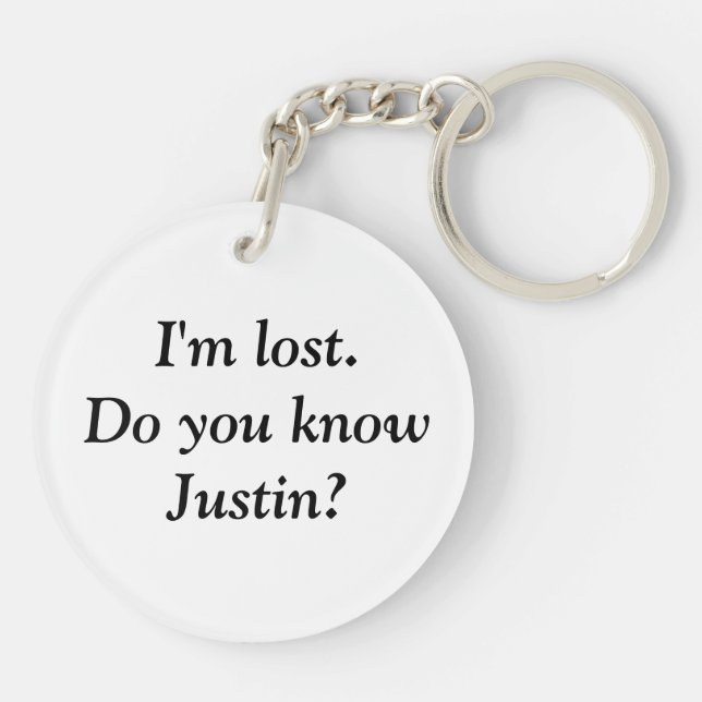 I'm Lost Personalized Name Custom  Keychain (Back)