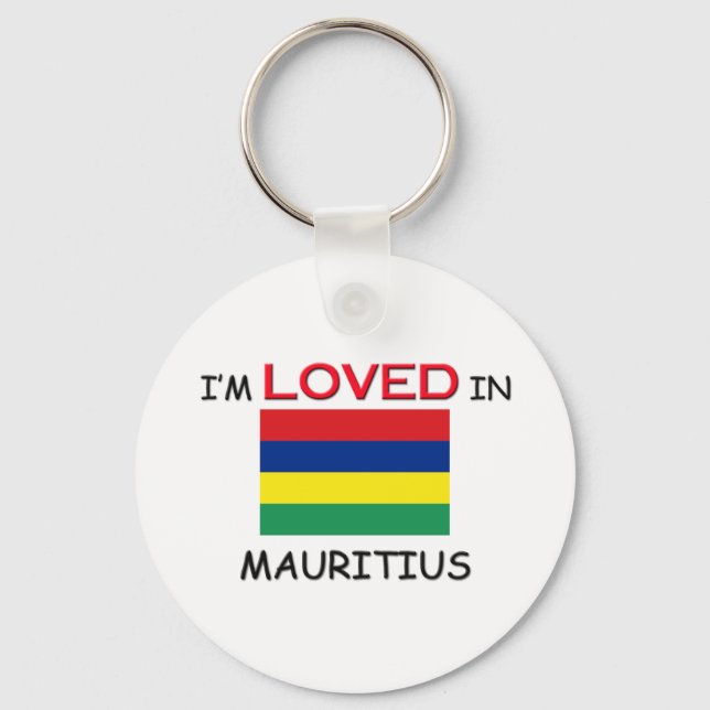 I'm Loved In MAURITIUS Keychain (Front)