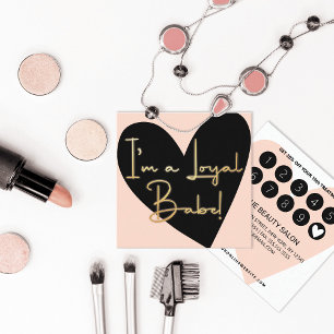 I'm Loyal Babe Gold Pink Black Heart Customer Loyalty Card