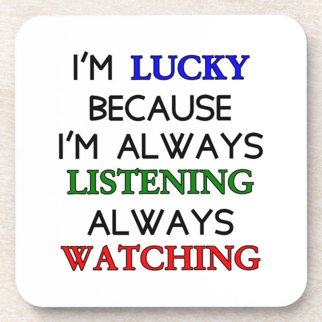 I'm Lucky Beverage Coaster (Front)